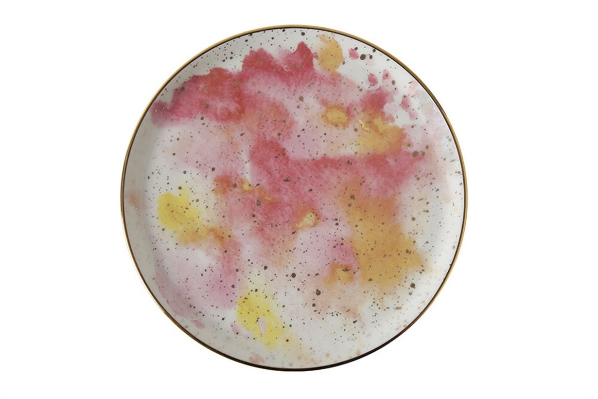 Porland Cosmos Desen1 Düz Tabak 20cm