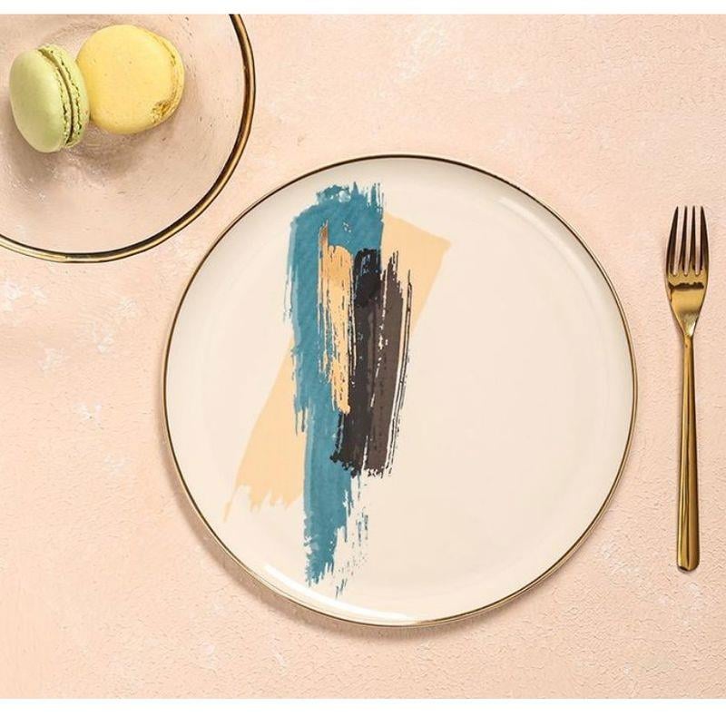 Porland Düz Tabak 21 cm Desen 3 Dash