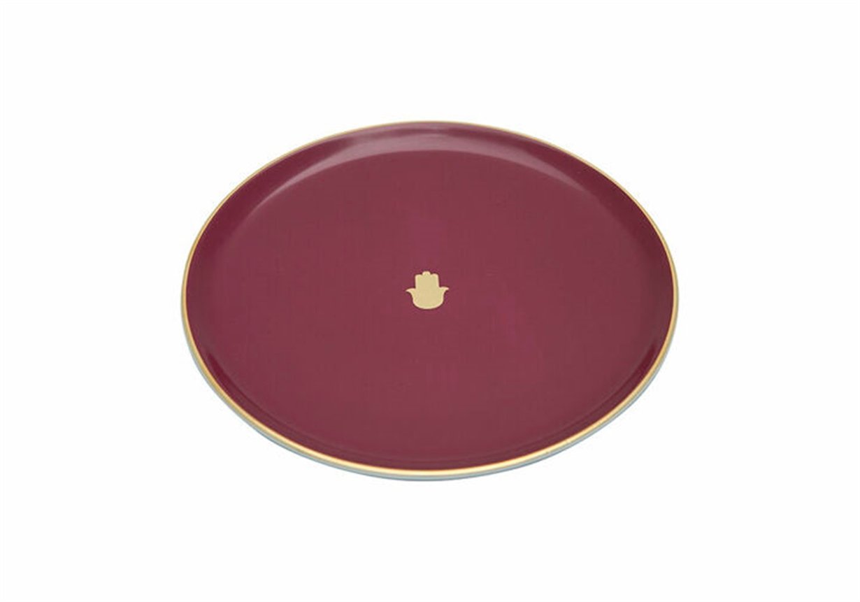 Porland Glamorous Fuşya Düz Tabak 20cm