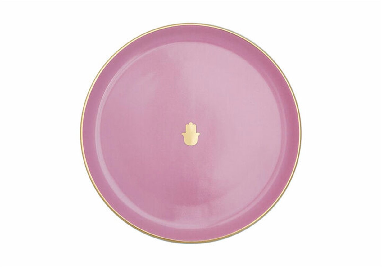 Porland Glamorous Pembe Düz Tabak 20cm