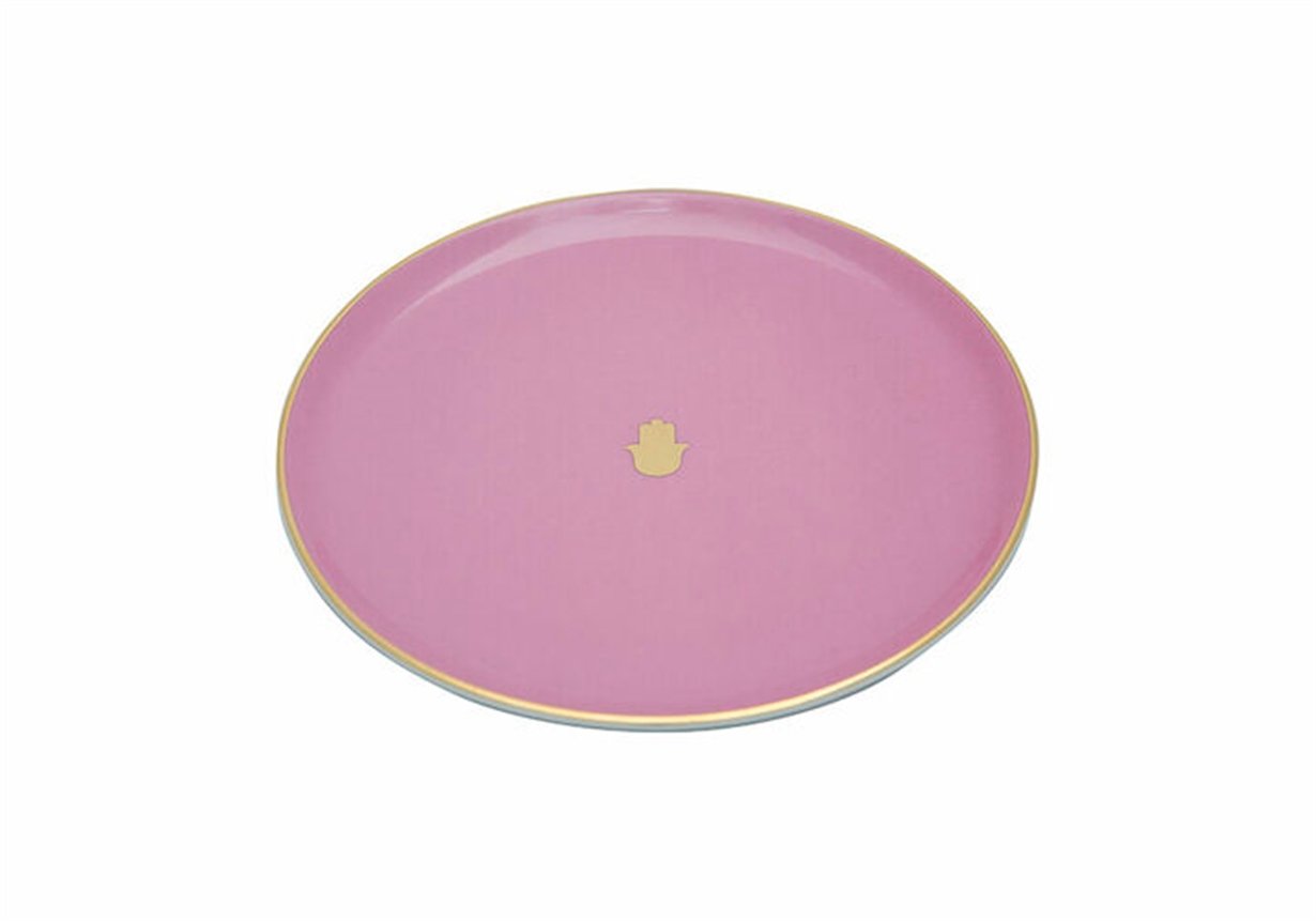Porland Glamorous Pembe Düz Tabak 20cm