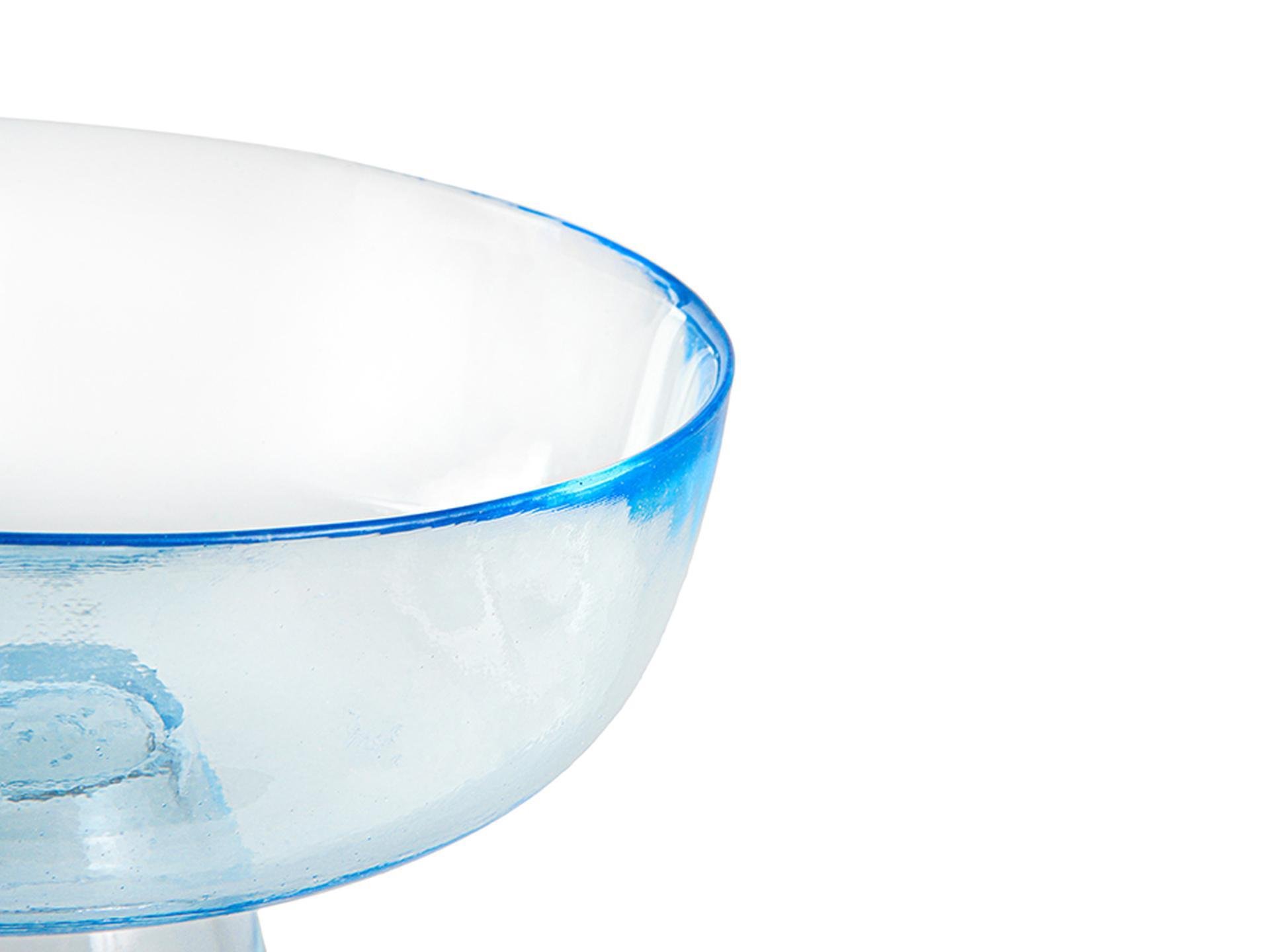 Porland Soft Mavi Ayaklı Kase 21 Cm