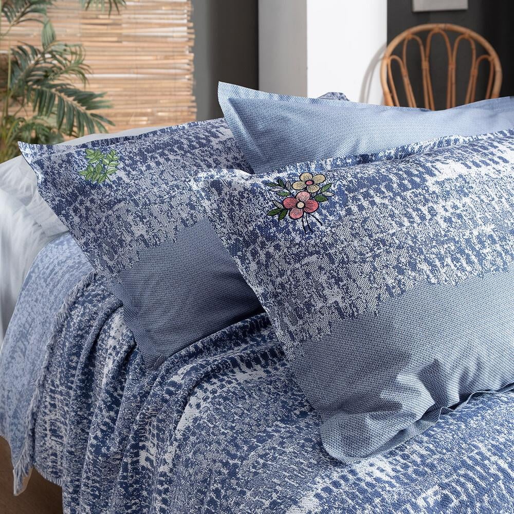 Sarev Darcia Tek Kişilik Pike Takımı İndigo