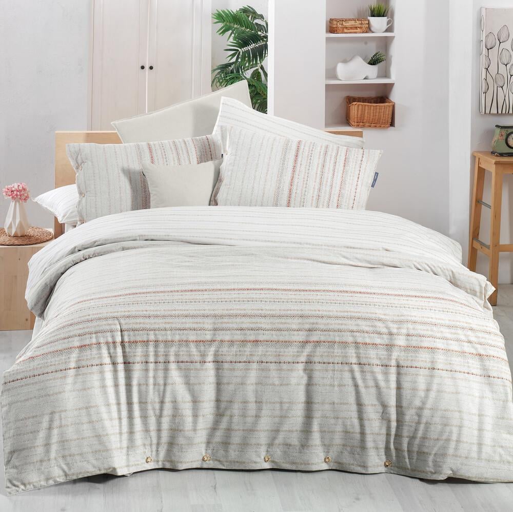 Sarev Fancy Rabella Çift Kişilik Nevresim Takımı Bej