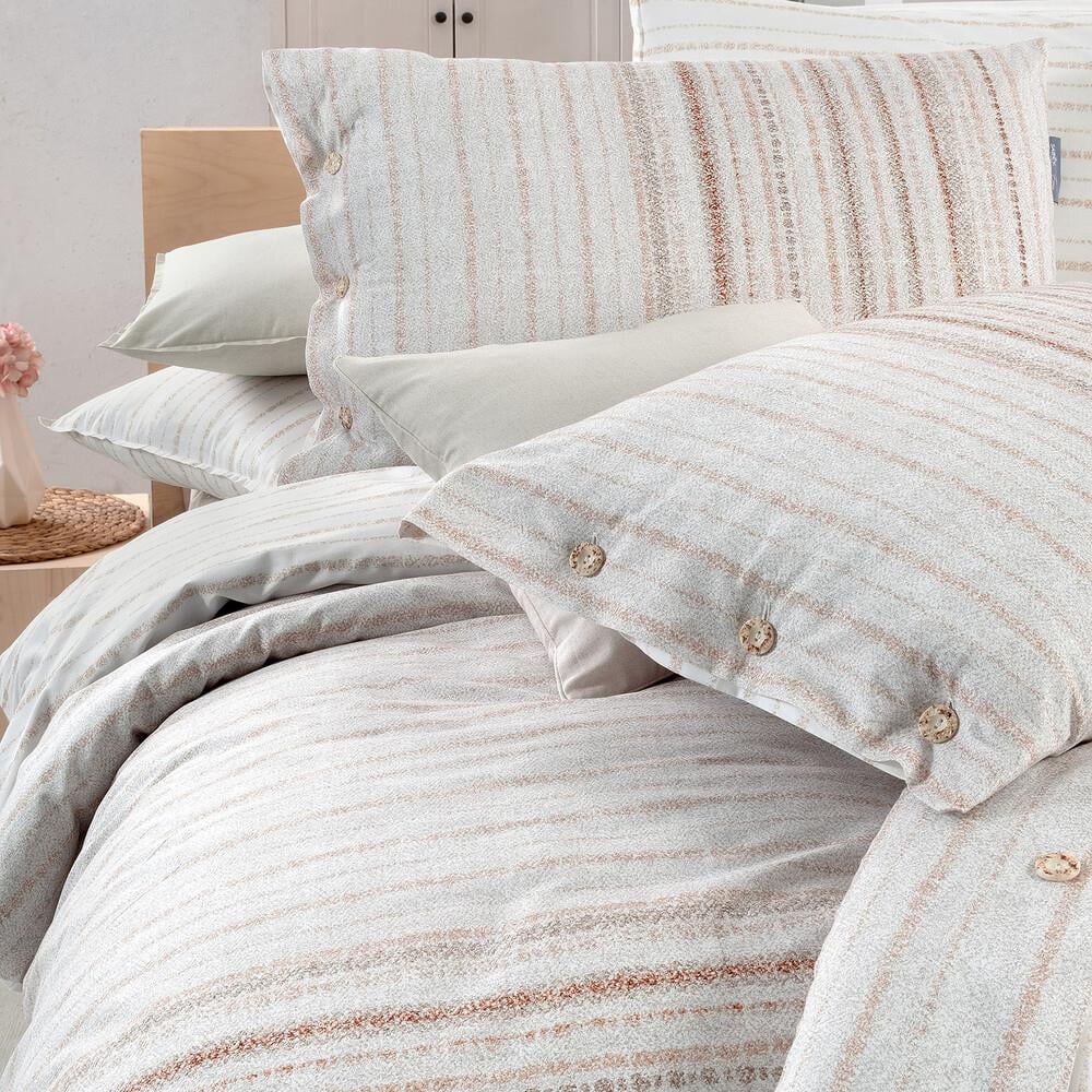 Sarev Fancy Rabella Çift Kişilik Nevresim Takımı Bej