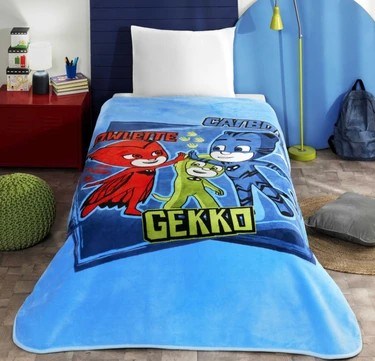 Taç Battaniye Tek Kişilik Hereos PJ Masks 2 Lisanslı