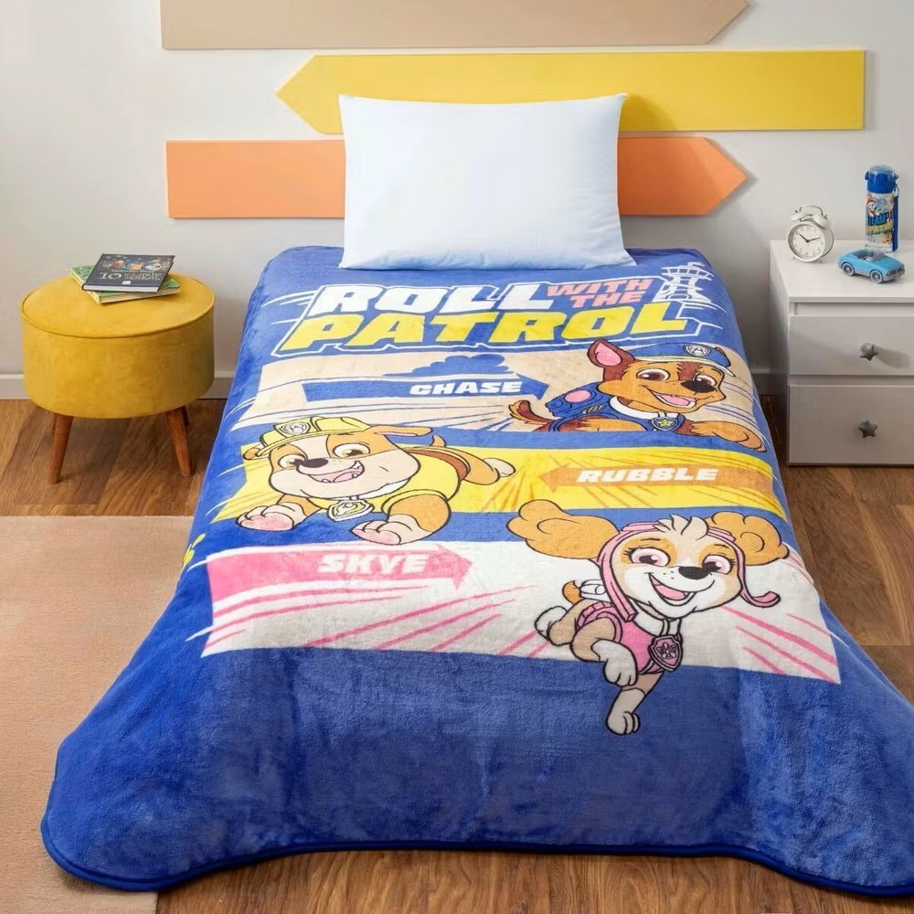 Taç Battaniye Tek Kişilik Paw Petrol Team Lısanslı