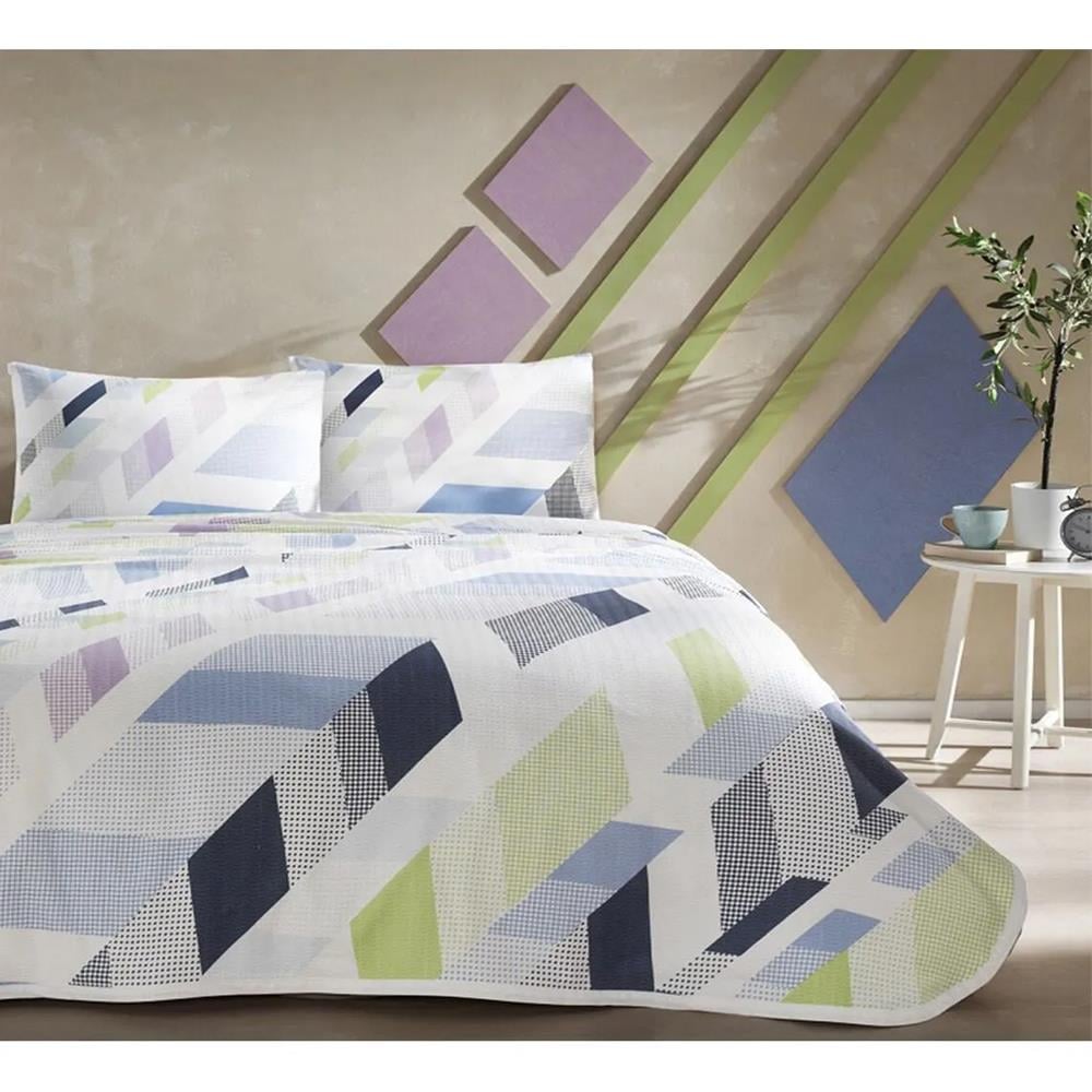 Taç Gena Pike Takımı Tek Kişilik  Mavi