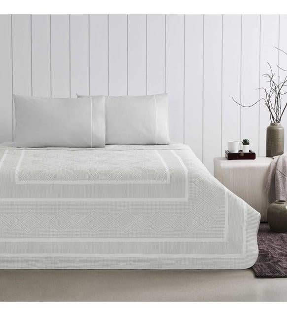 Taç Jakar Anette Tek  Kişilik Pike Takımı Gri