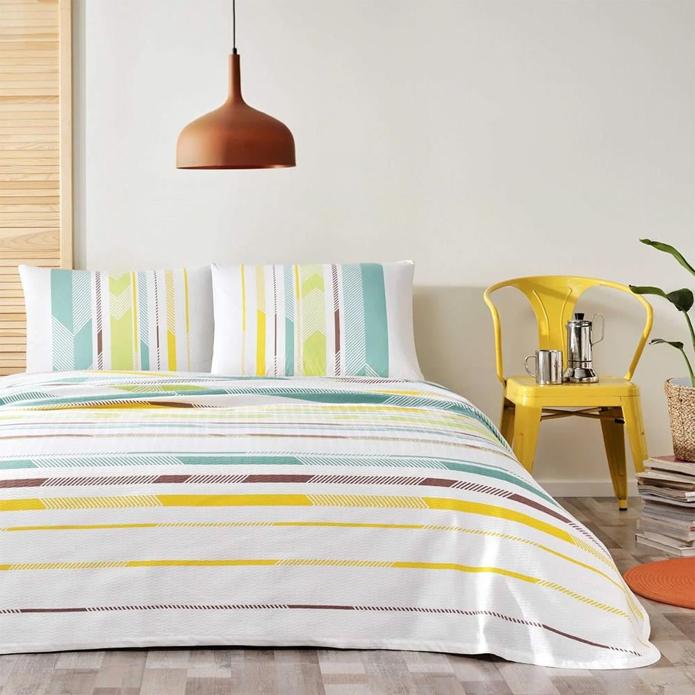 Taç  Lorenz Tek Kişilik Pike Takımı Yeşil