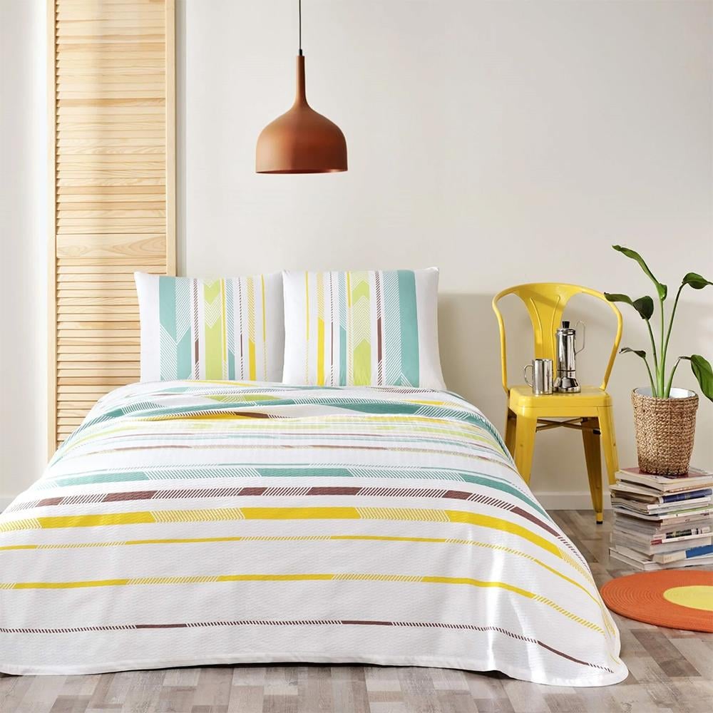 Taç  Lorenz Tek Kişilik Pike Takımı Yeşil