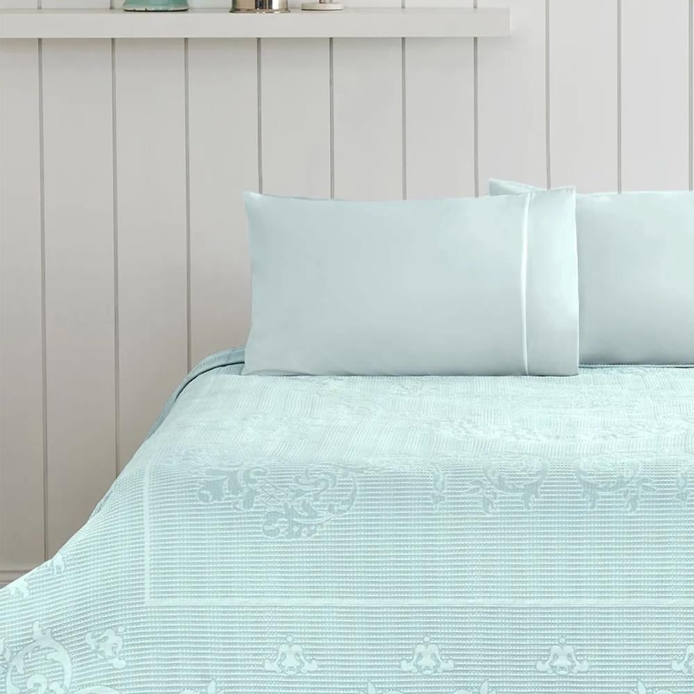 Taç Pike Takımı Jakarlı Emily Mint Çift Kişilik