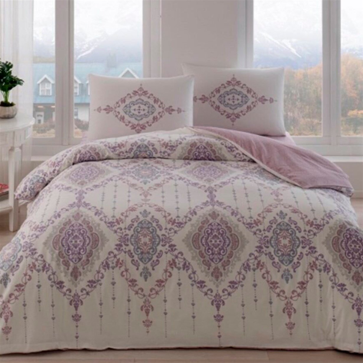 Taç Tek Kişilik Nevresim Takımı Carmine Lila