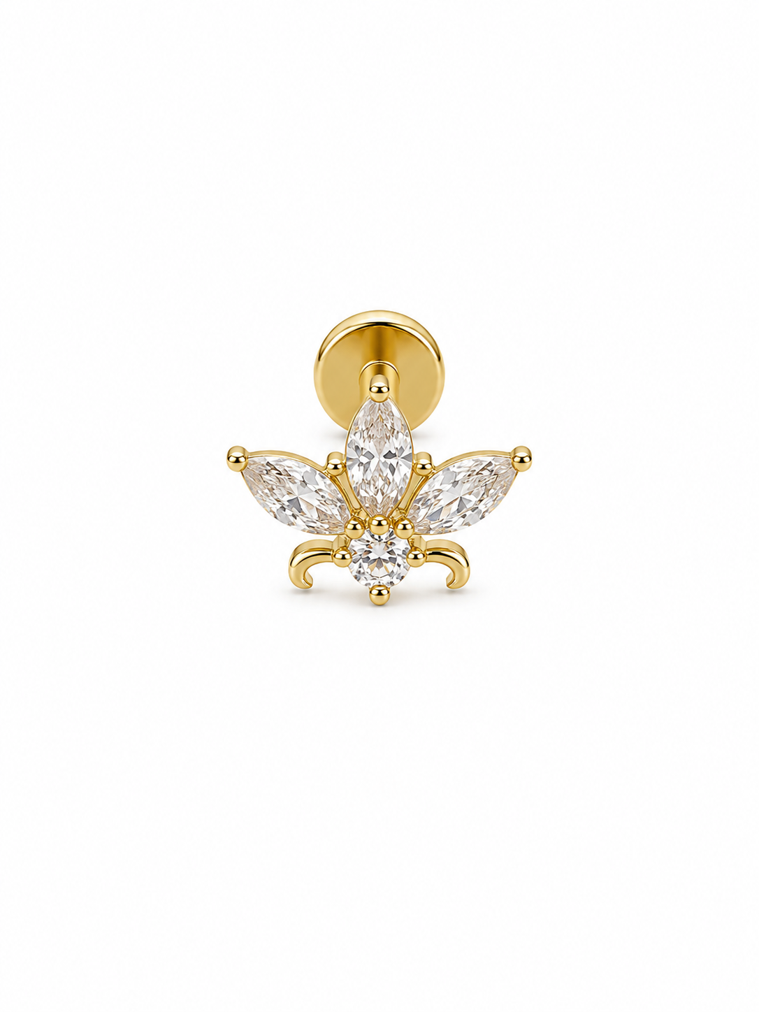 14 Ayar Altın Lotus  Piercing
