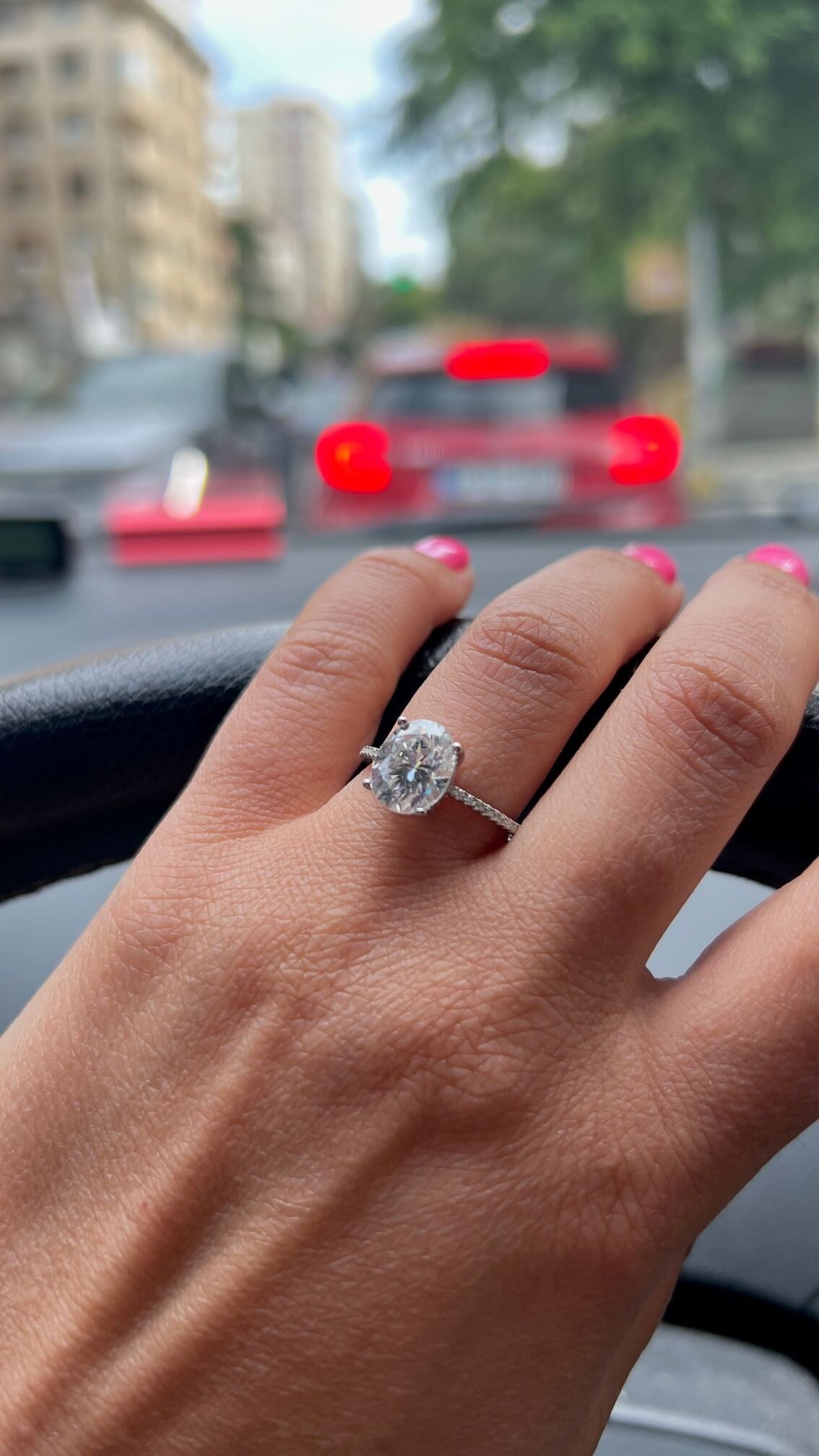 3,09 CT Mosanit Pırlanta Tektaş Yüzük