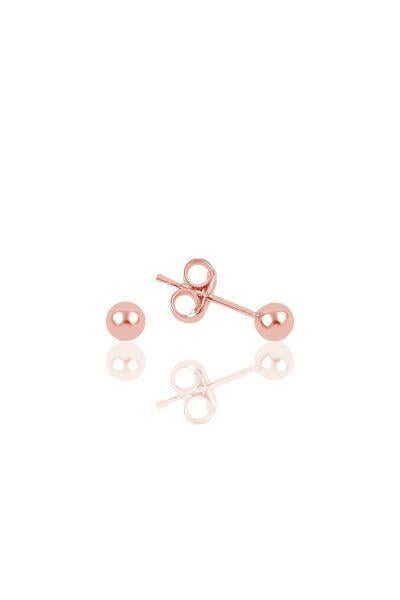 925 ayar gümüş 3 mm Top Küpe