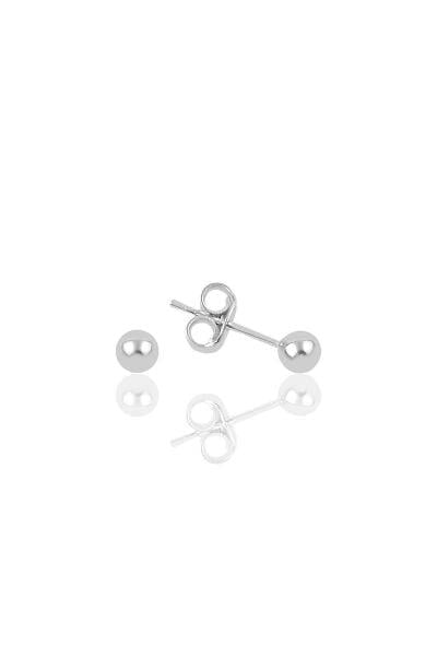925 ayar gümüş 4 mm Top Küpe