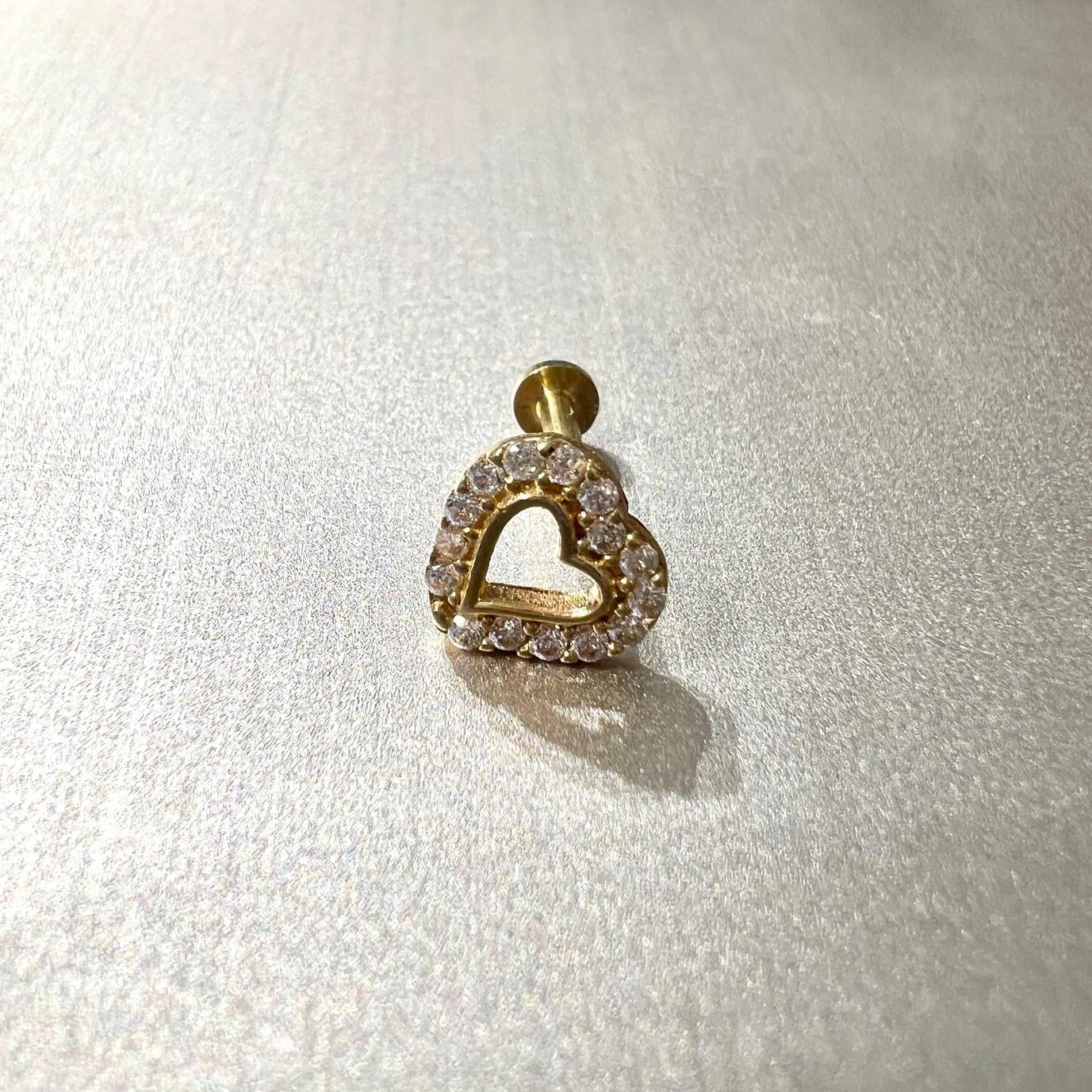 Altın Kalp Piercing