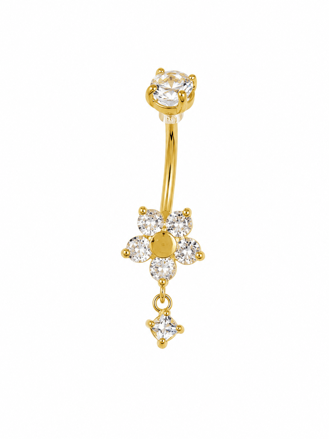 Cerrahi Çelik Çiçek Göbek Piercing
