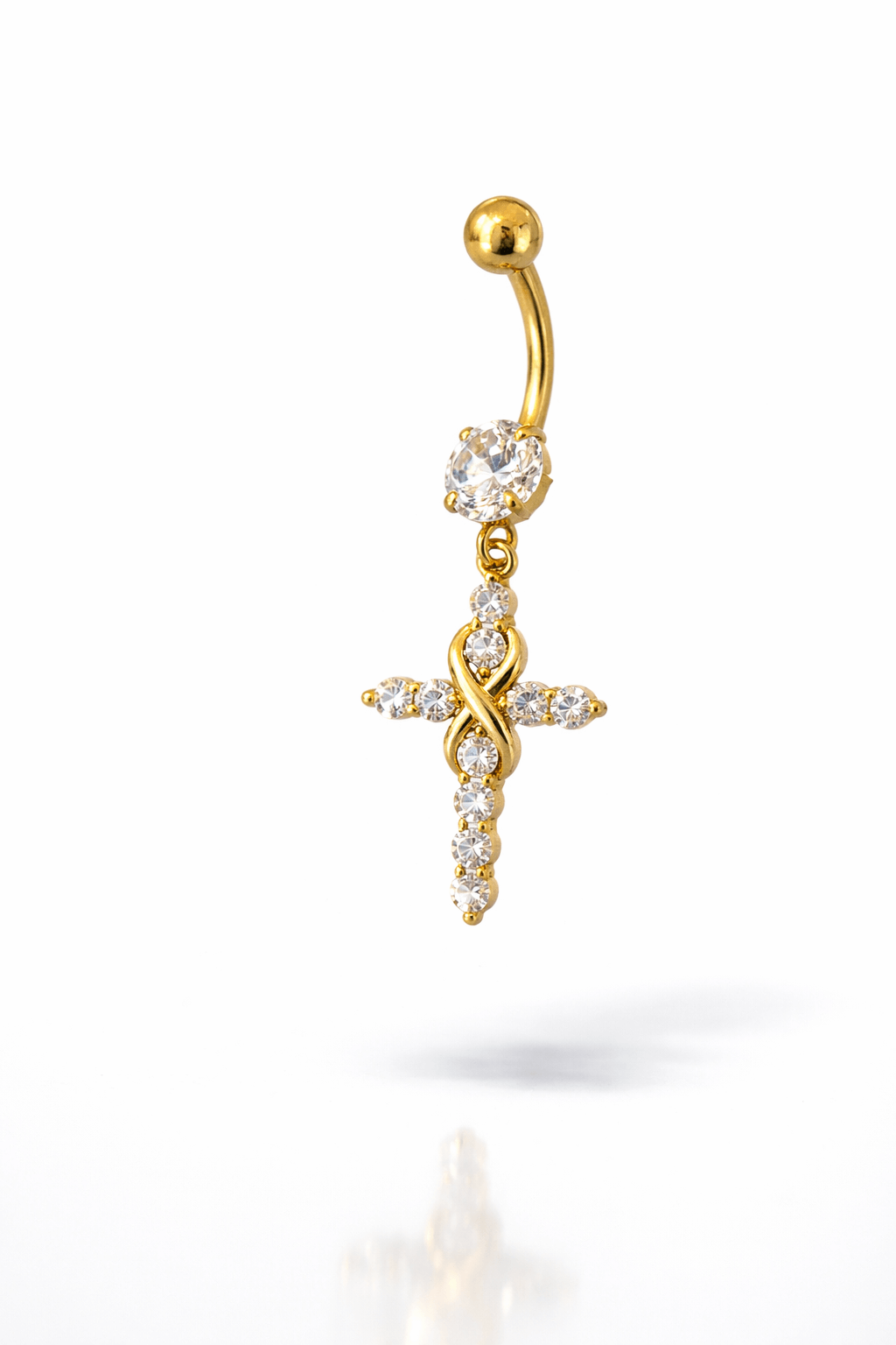 Cerrahi Çelik Haç Göbek Piercing