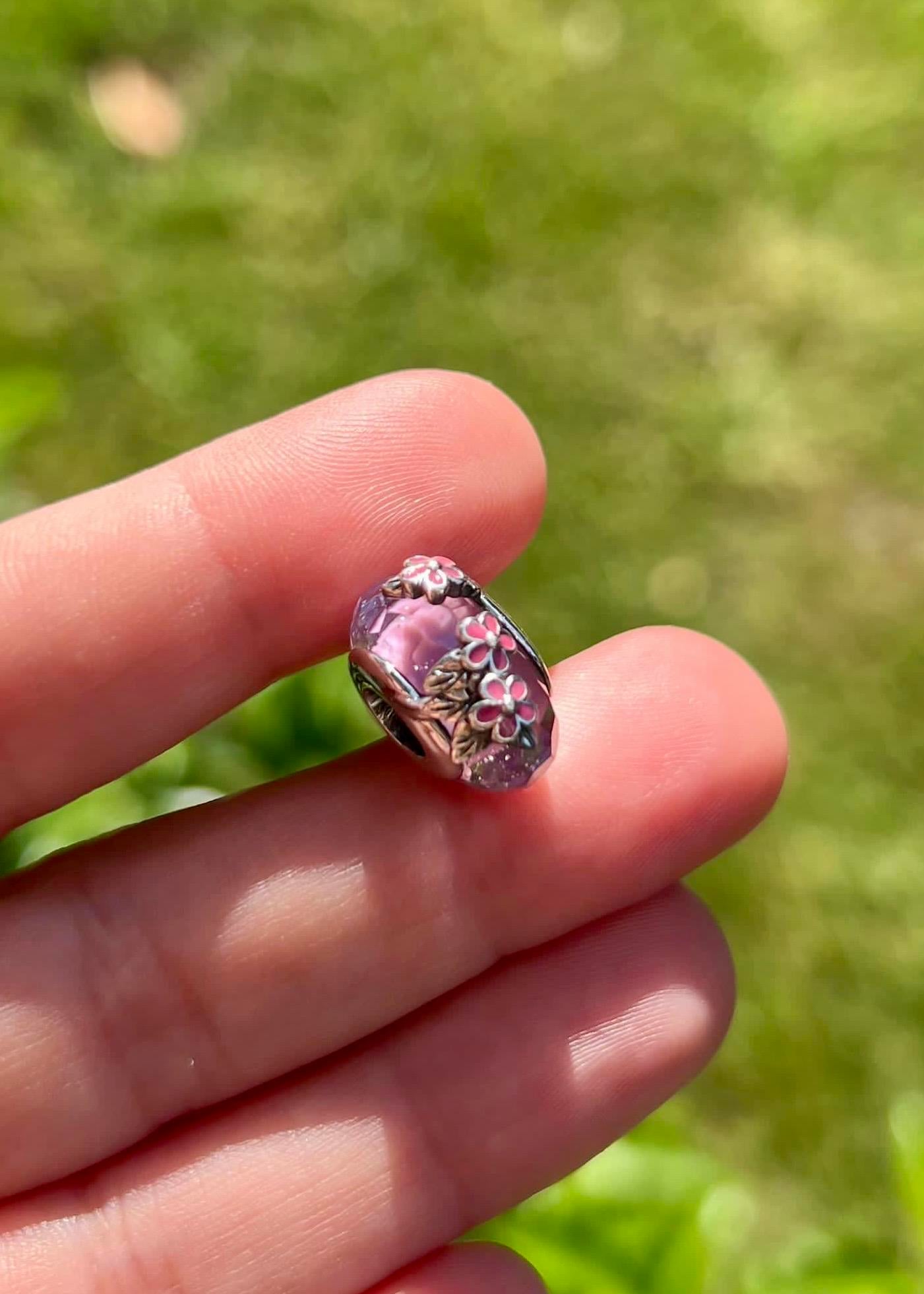 Çiçekli Murano Charm