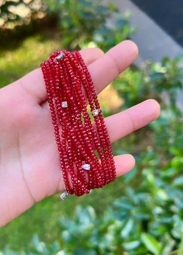 Gümüş Objeli Kristal Dolamalı Bileklik