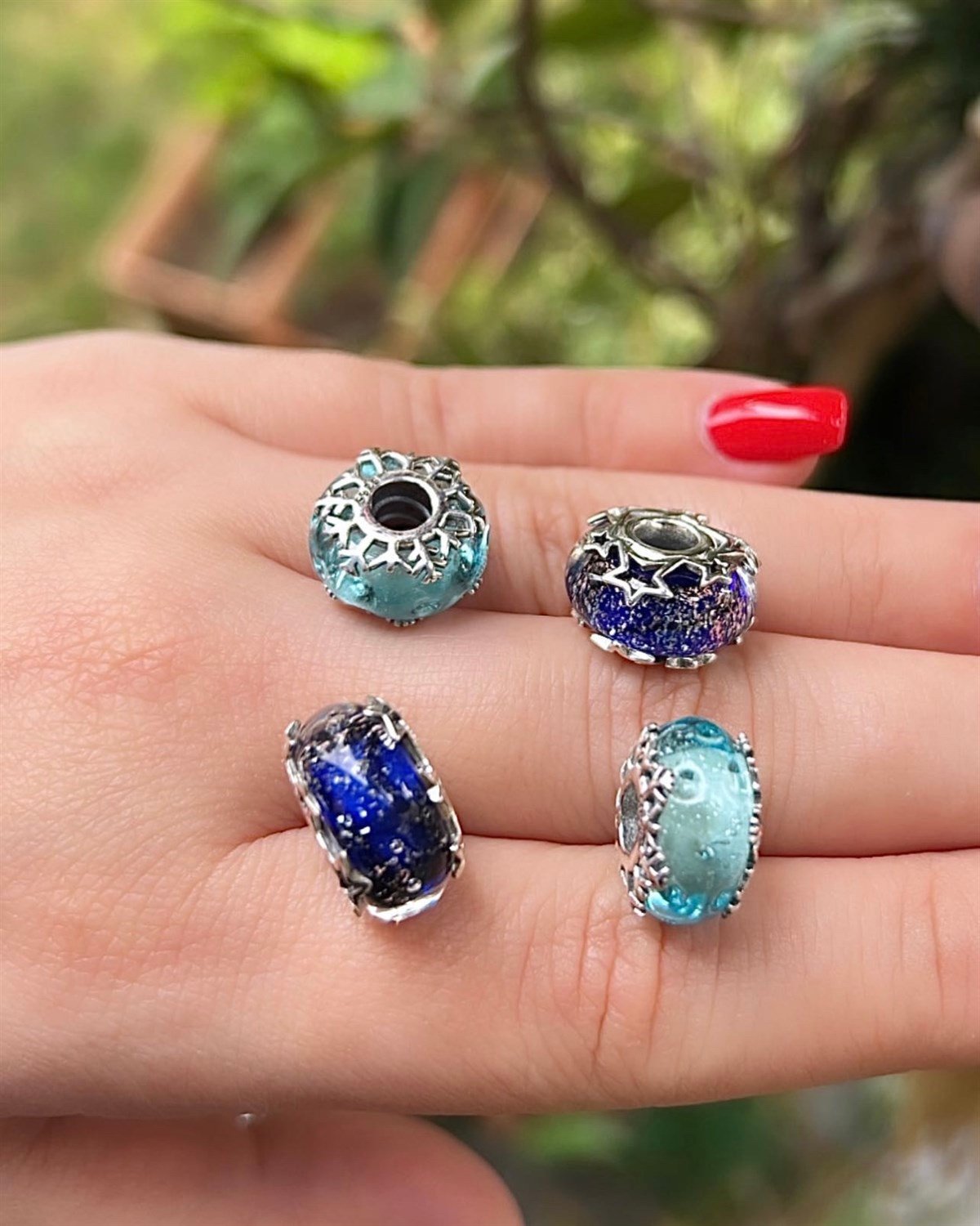 Lacivert Murano Charm
