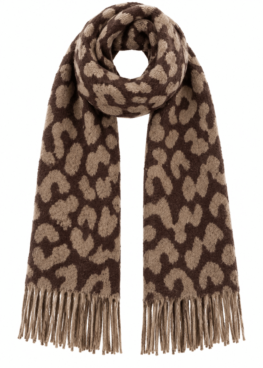 Leopar Desenli Kaşmir Şal