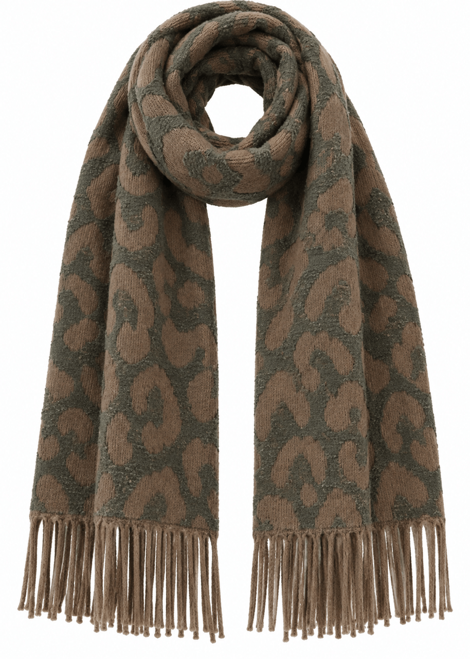 Leopar Desenli Kaşmir Şal
