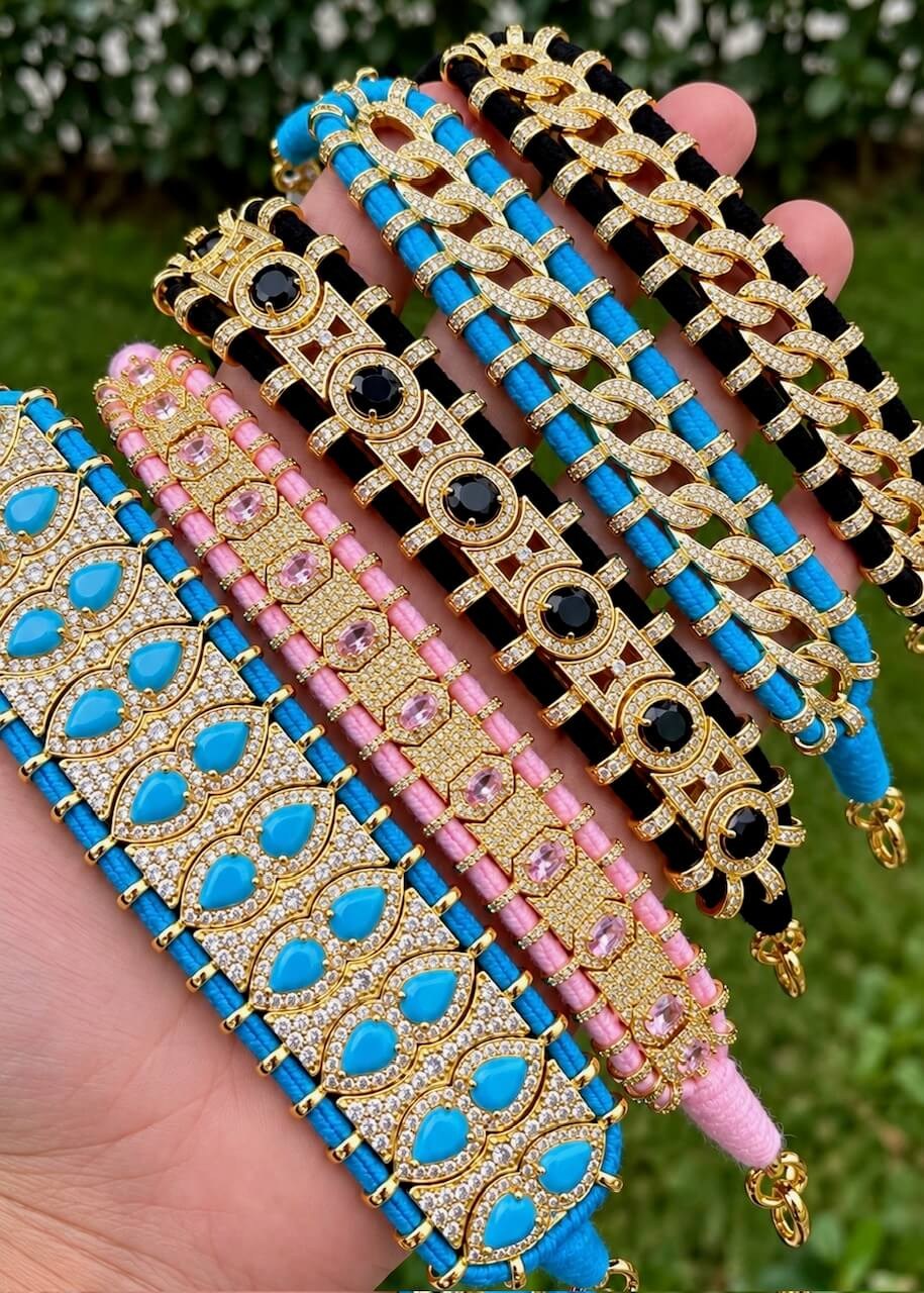 Marka Model Örgü Taşlı Bileklik