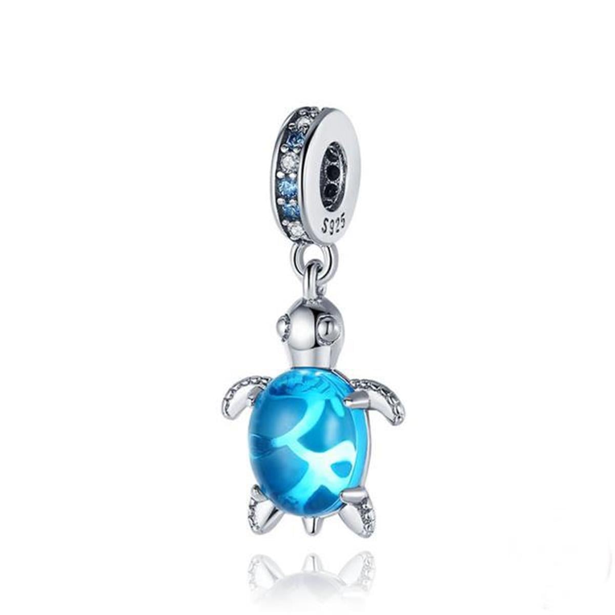Pembe Taşlı Kaplumbağa Charm