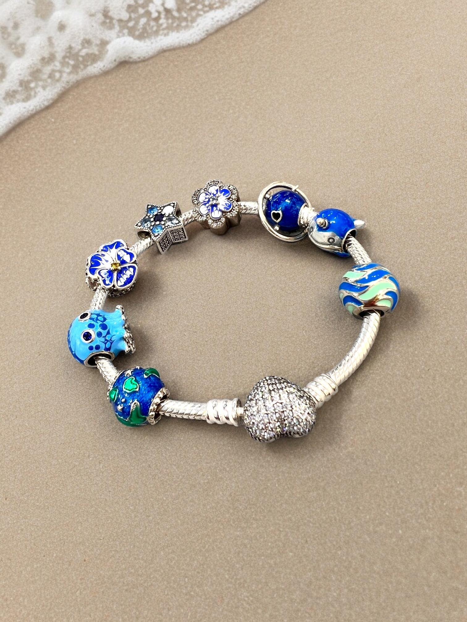 Mavi Mineli Küre Charm