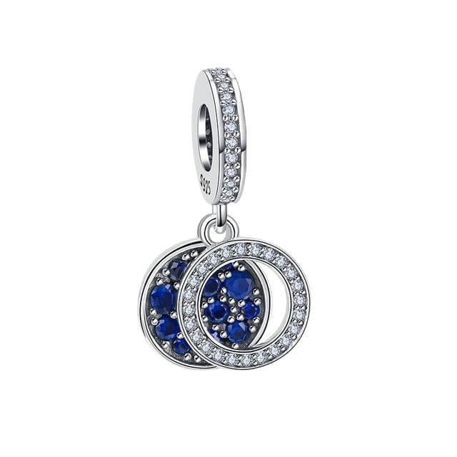 Mavi Taşlı İkili Charm