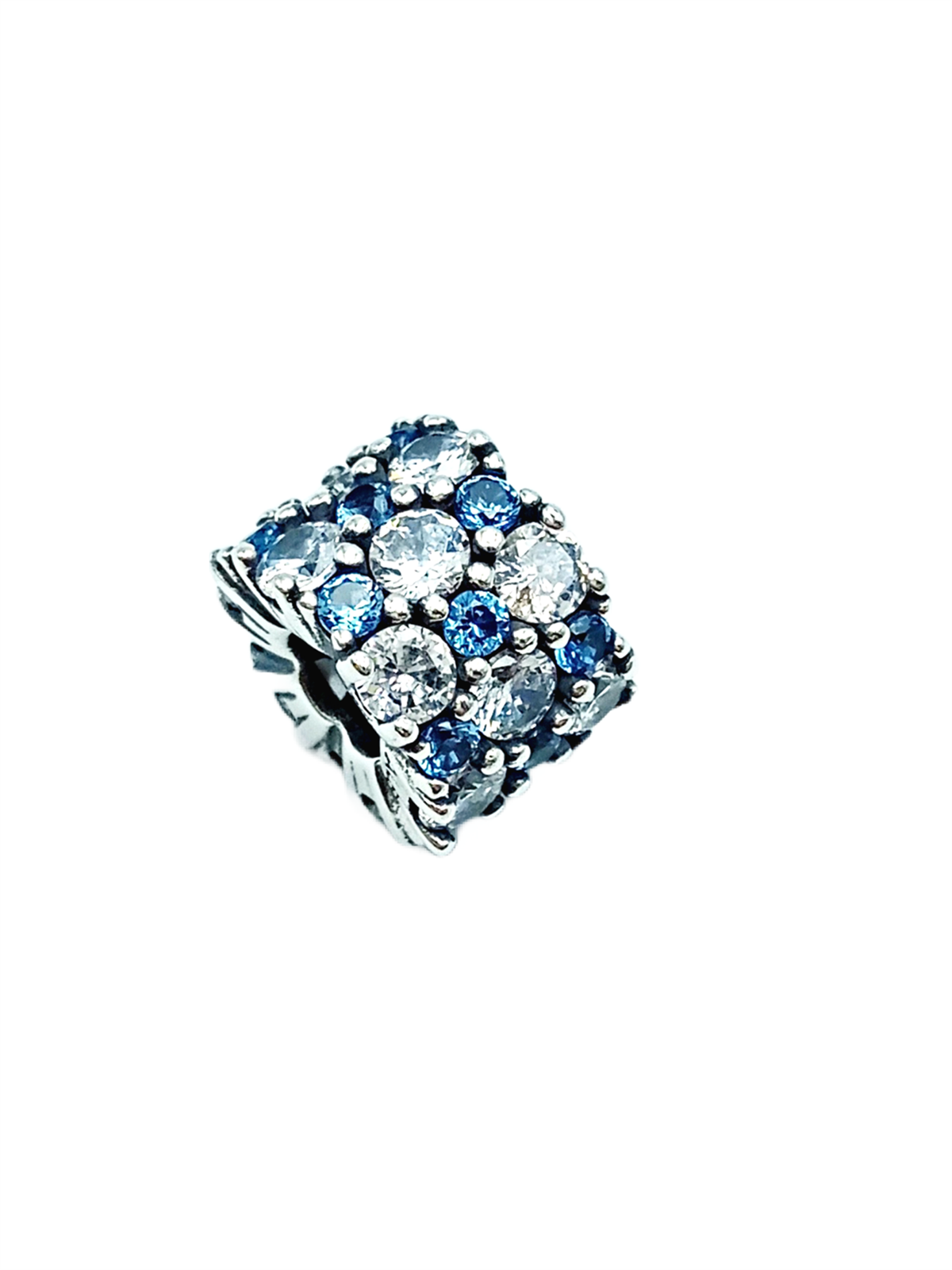 Mavi Taşlı Silindir Charm