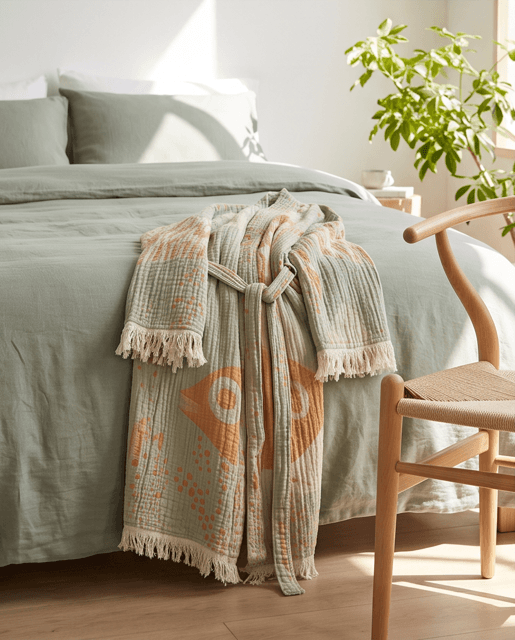 Müslin Pamuk Kimono Bornoz & Kaftan