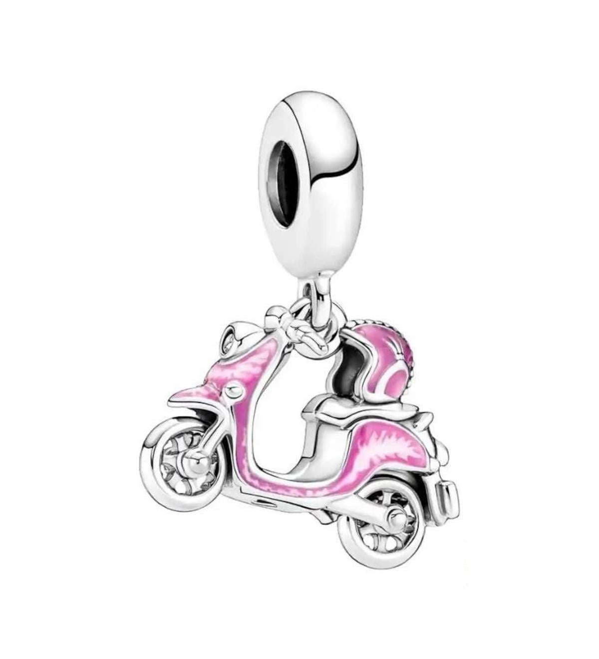 Pembe Motorsiklet Charm