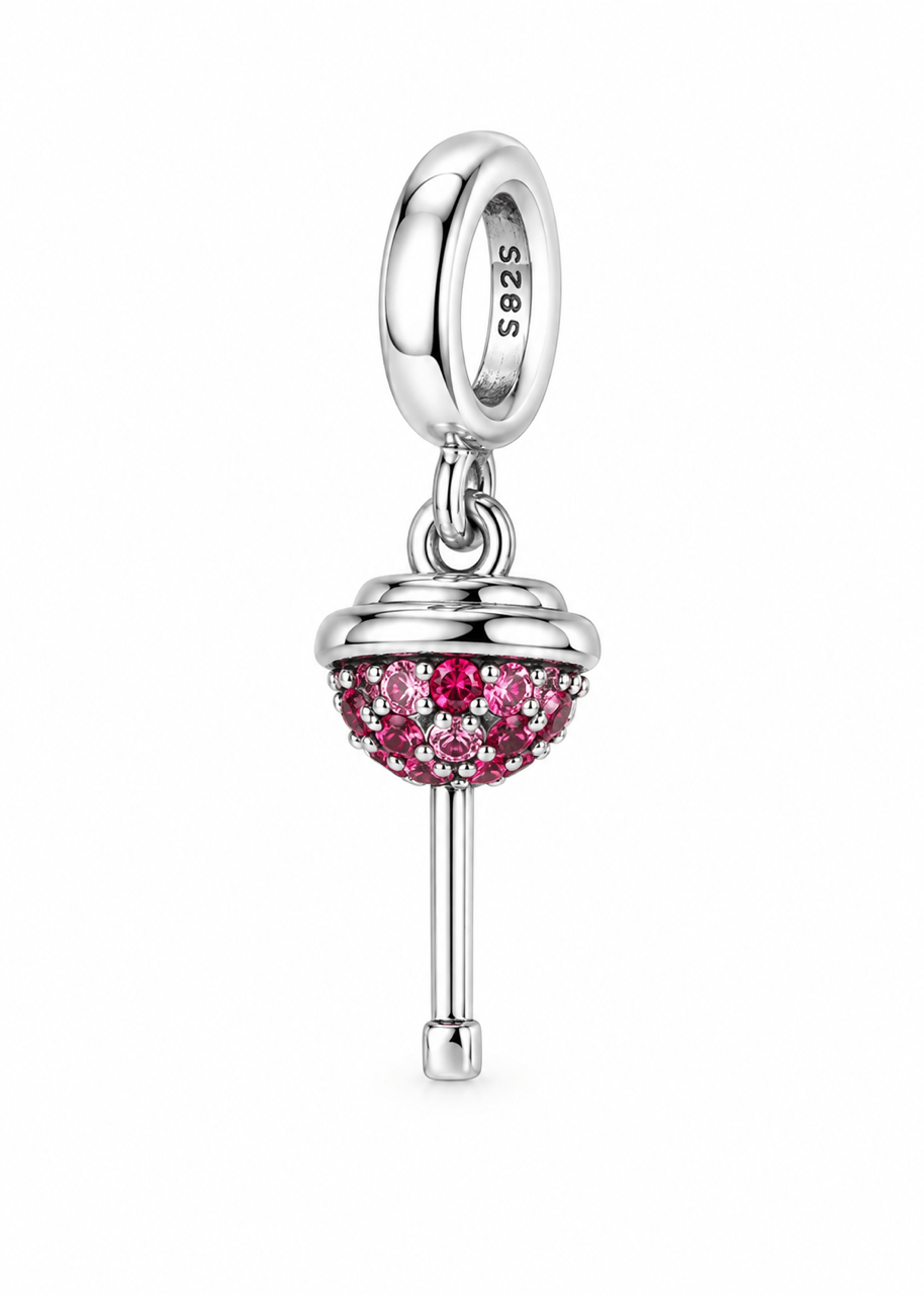 Pembe Taşlı Dondurma Charm