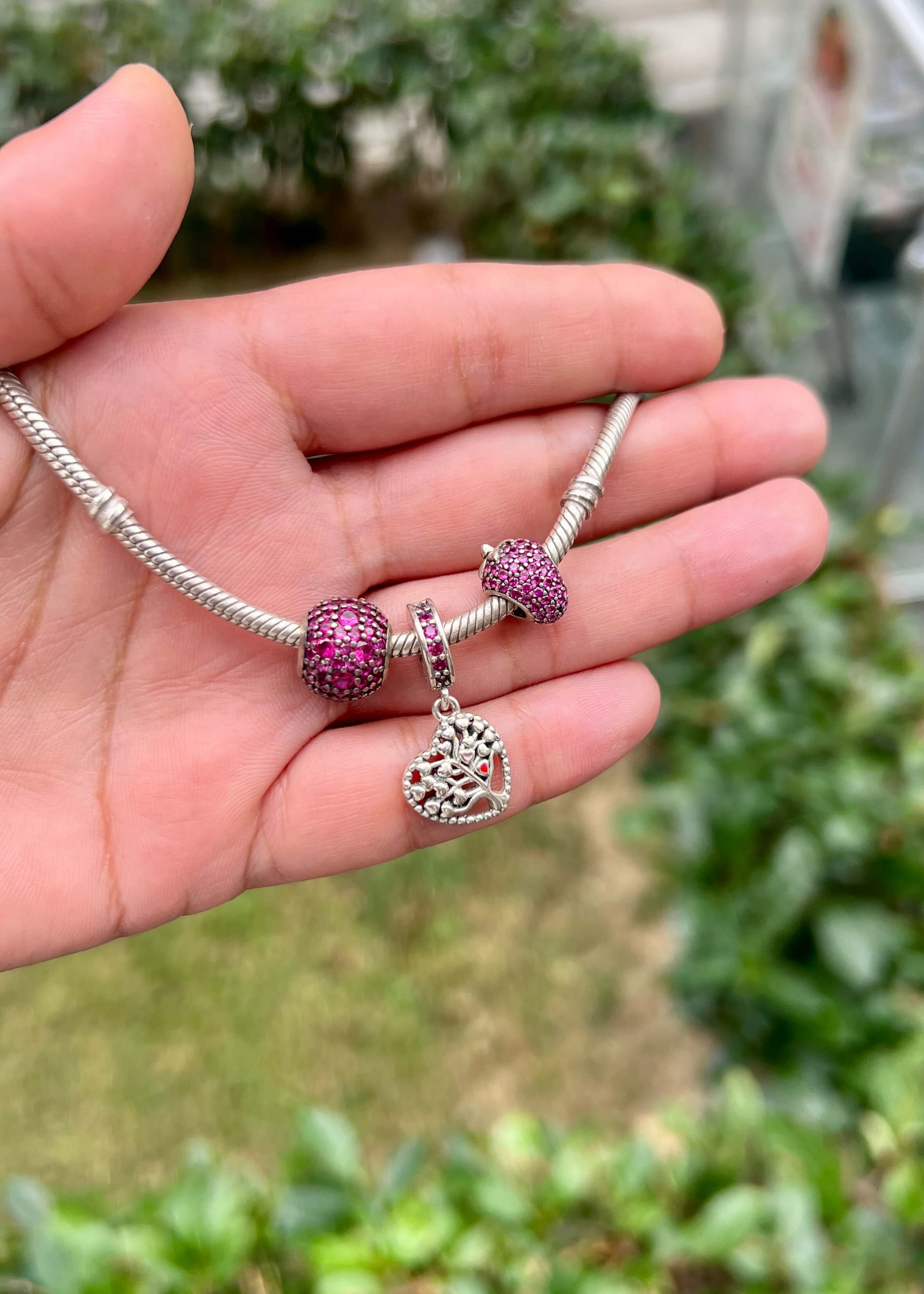Pembe Taşlı Küre Charm