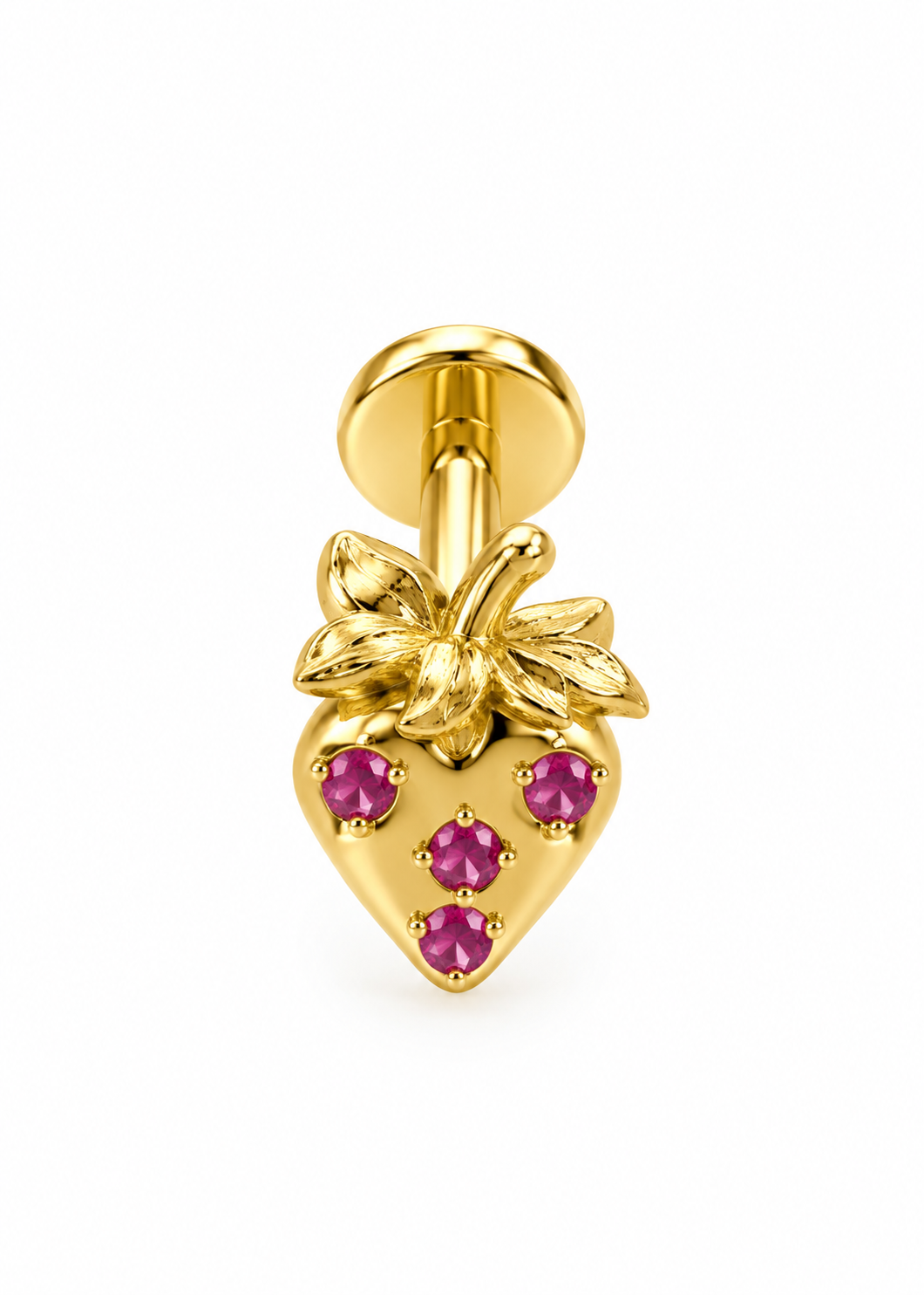 Premium Titanyum Çilek Piercing