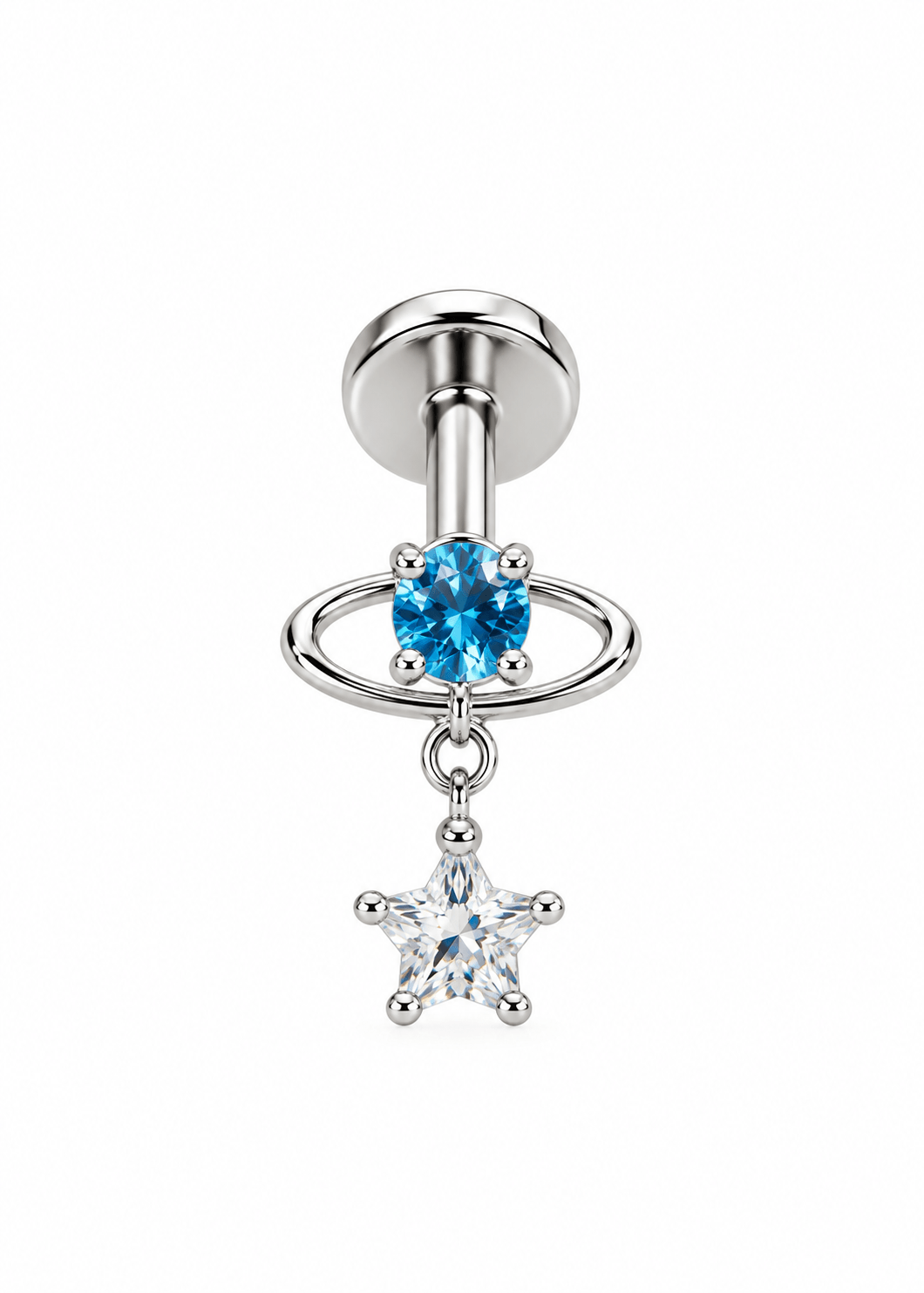 Premium Titanyum Gezegen Yıldız Piercing