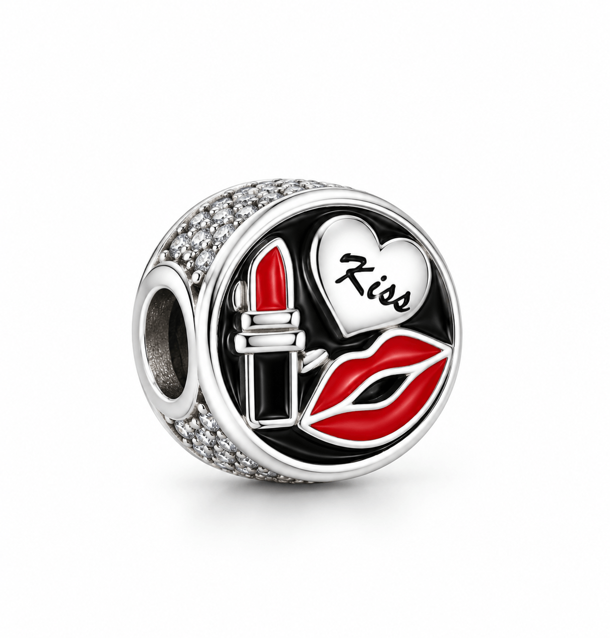 Ruj, Dudak, Kalp Yuvarlak Charm