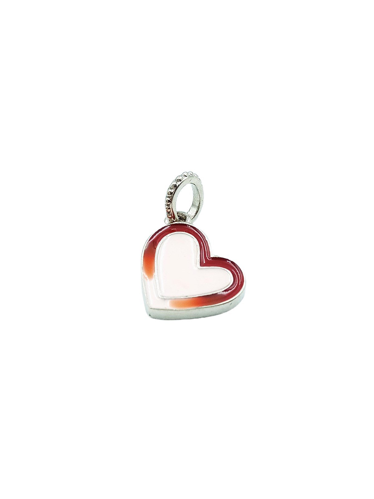 Sallantılı Kırmızı ve Pembe Kalp Charm
