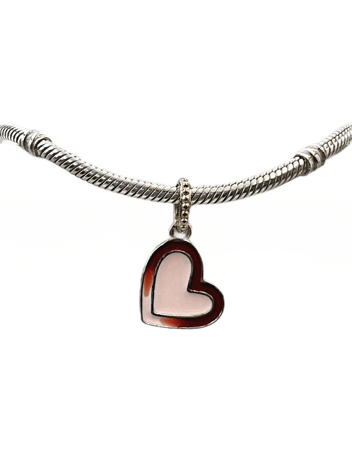 Sallantılı Pembe Kalp Charm