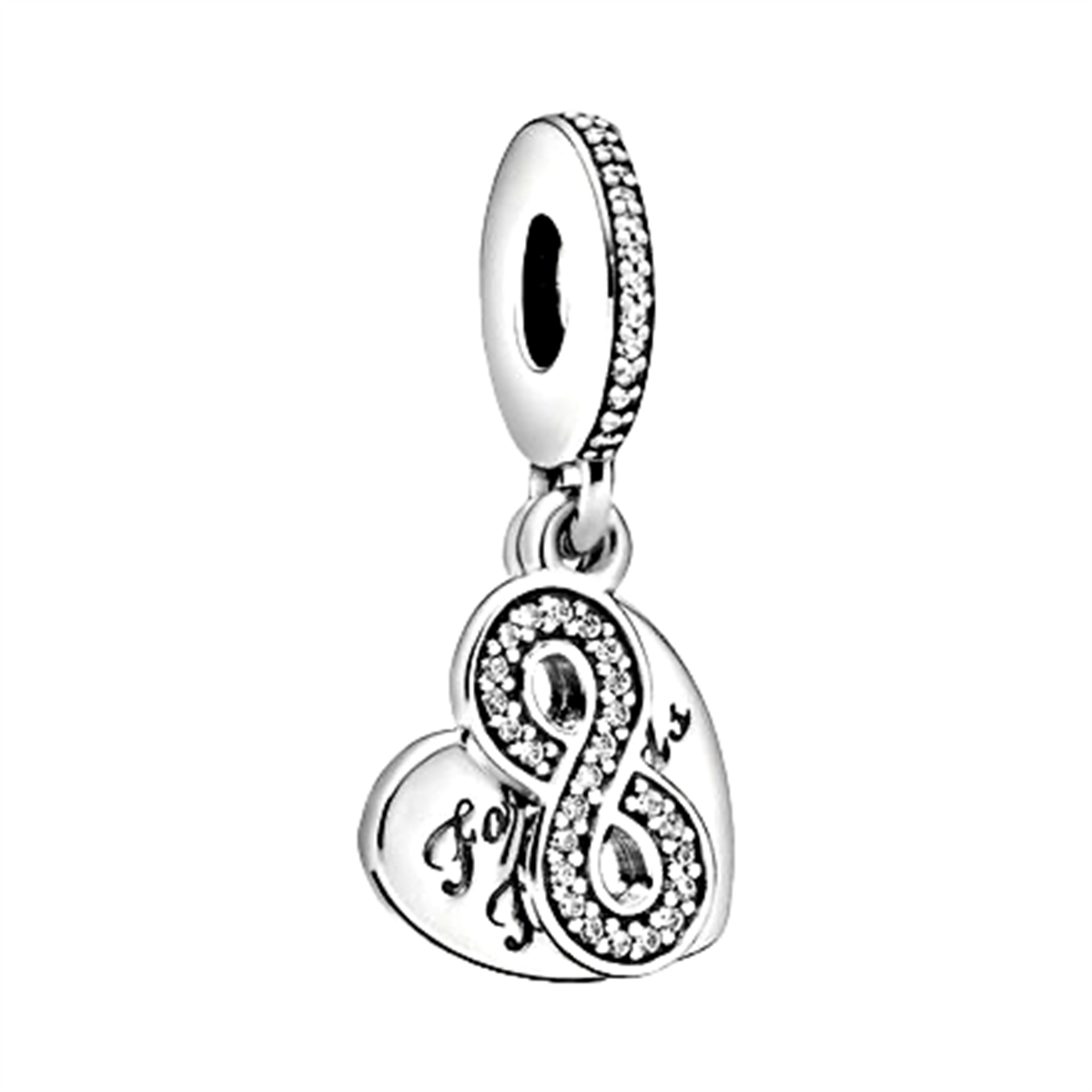 Sallantılı Sonsuzluk Kalpli Charm