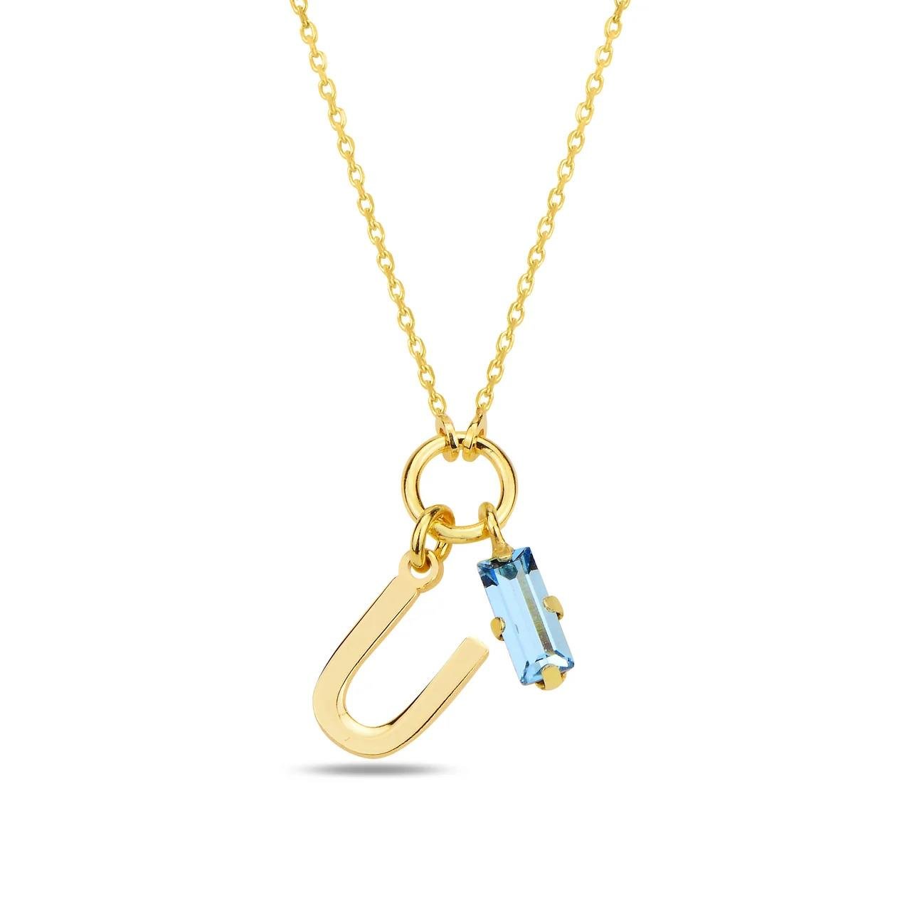 Swarovski Baget Harf Kolye