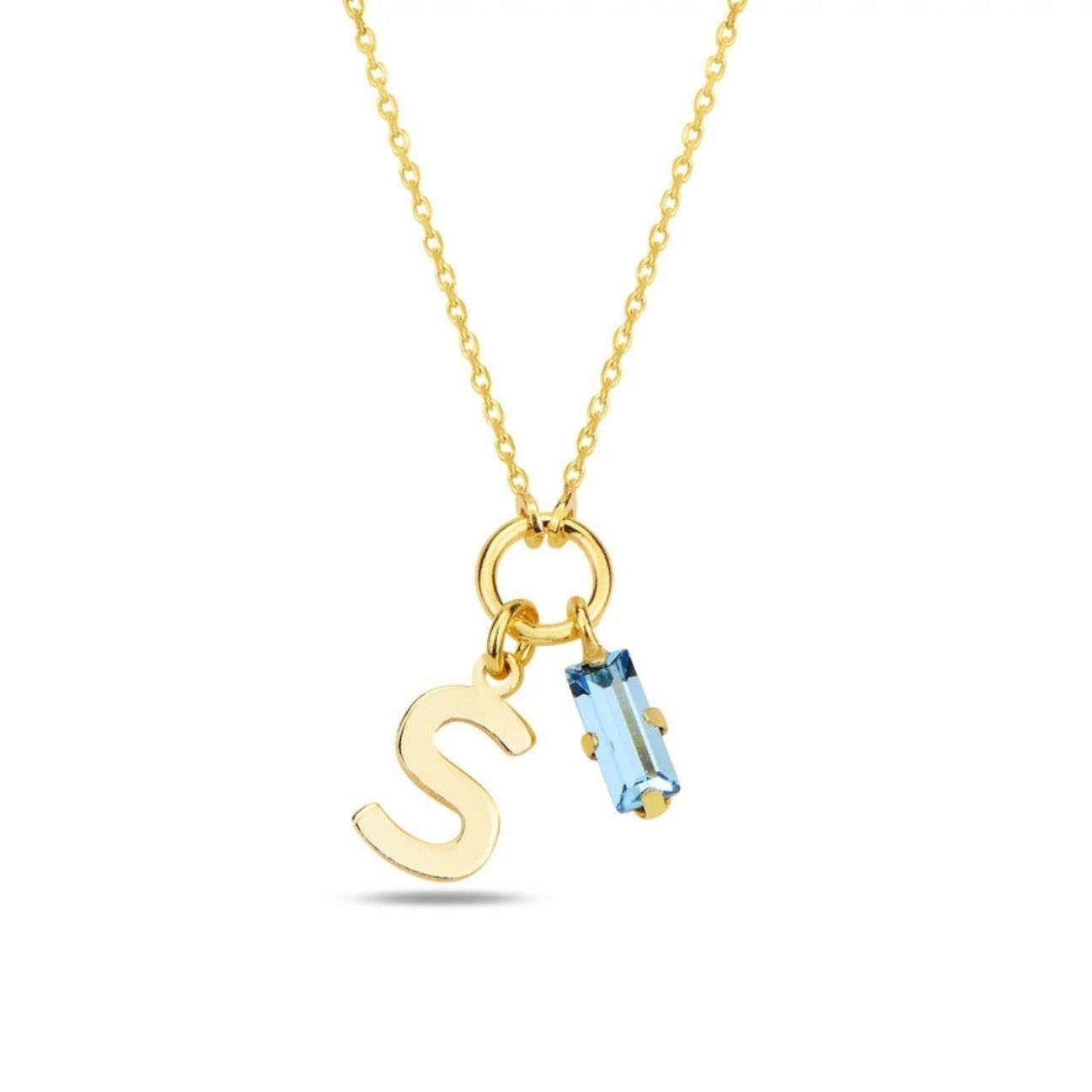 Swarovski Baget Harf Kolye