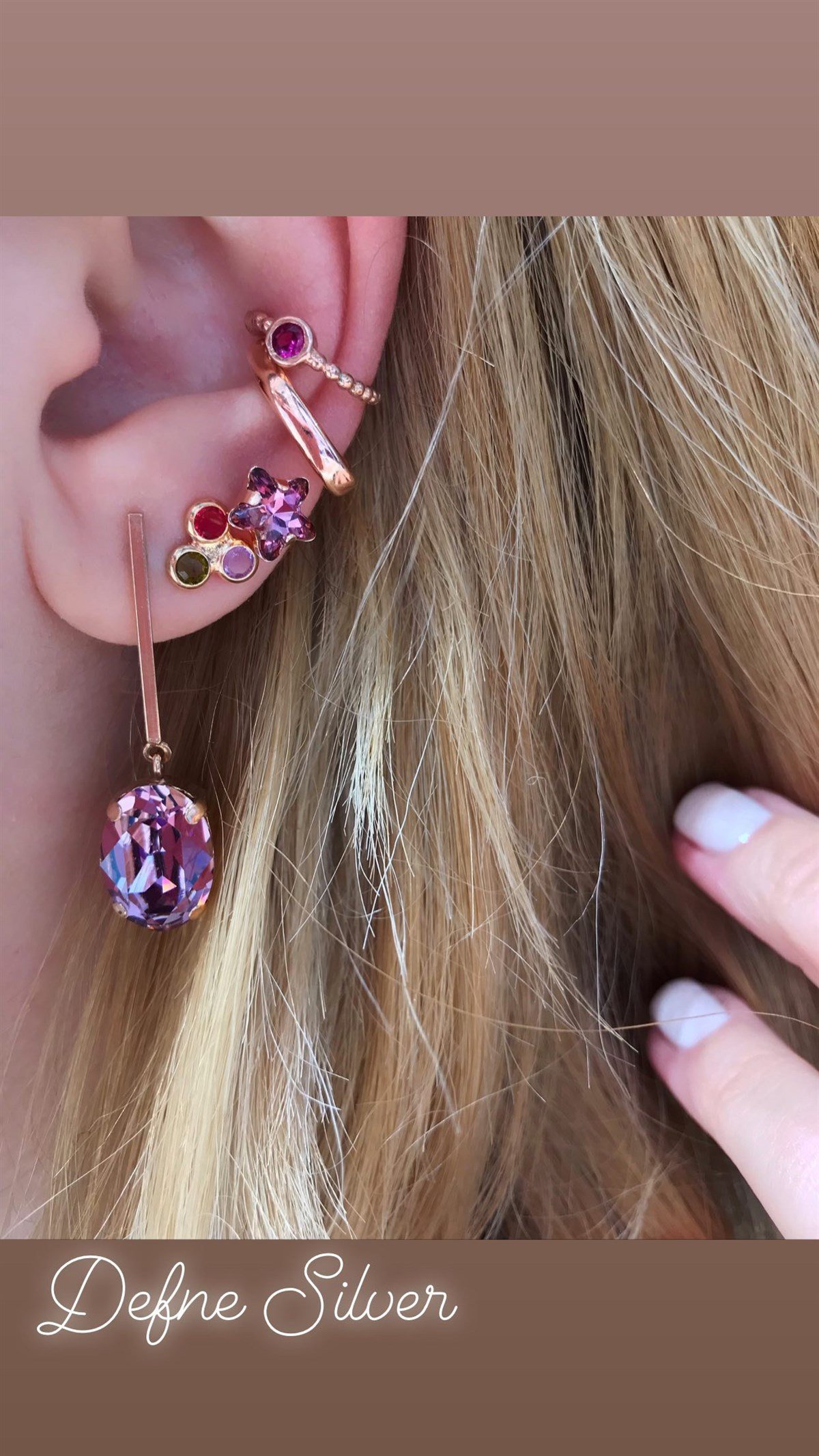 Swarovski Taşlı Küpe