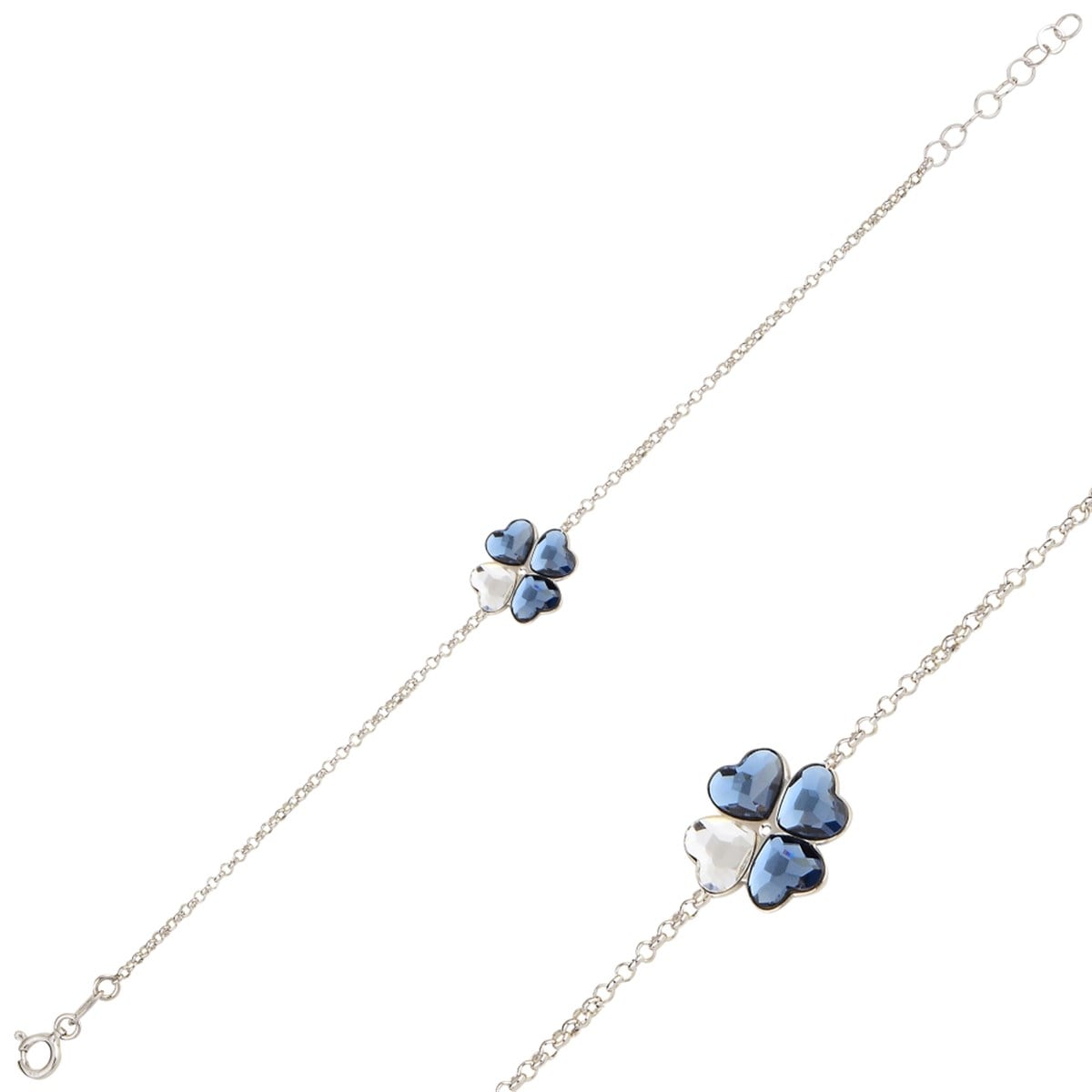 Swarovski Taşlı Yonca Bileklik