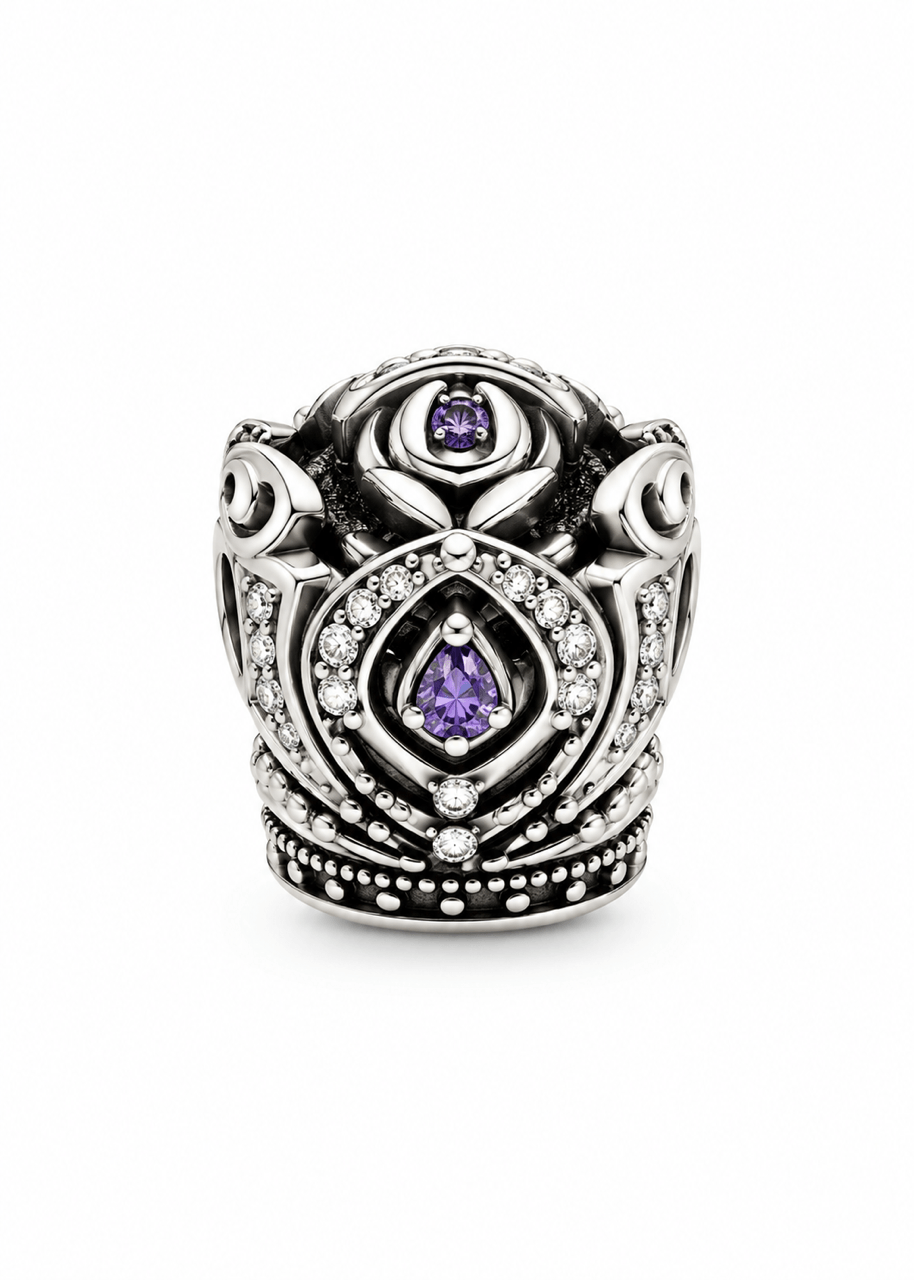 Taç Charm Mor Taşlı