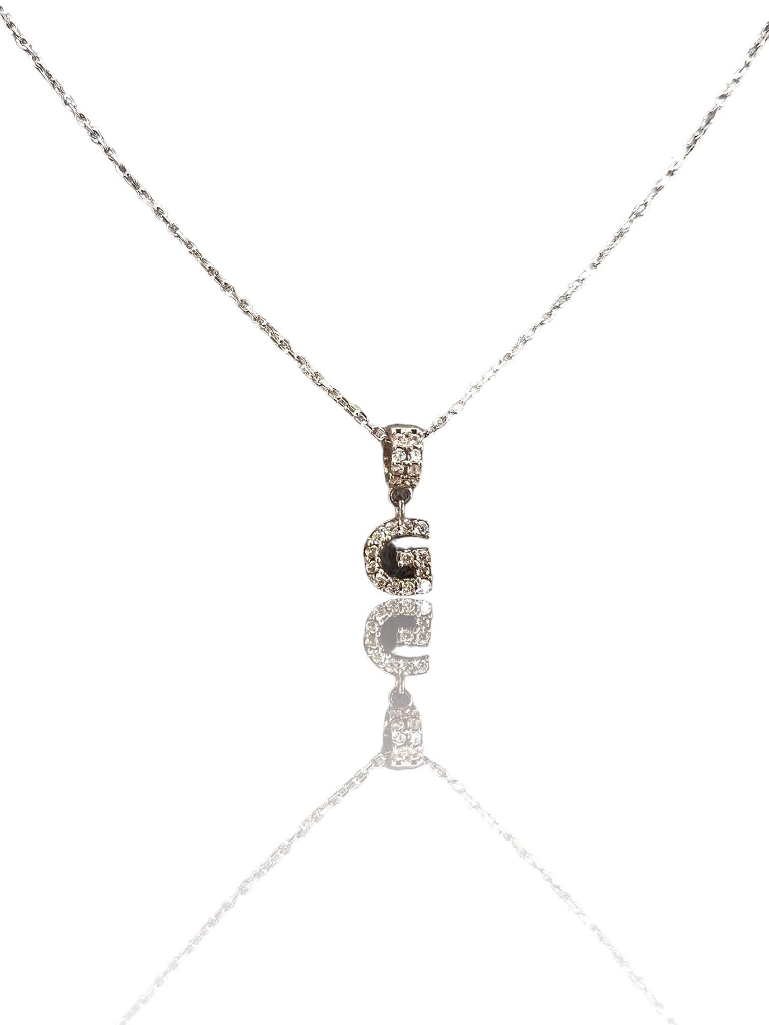 Taşlı Mini Harf Kolye